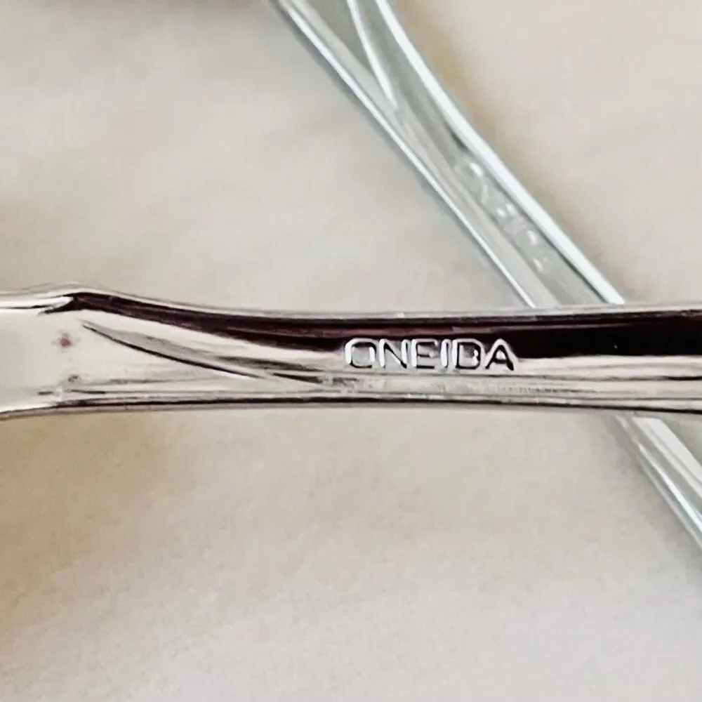 2pc ONEIDA Flight-Reliance Stainless Teaspoon 6 1/8” Glossy Replacement Flatware